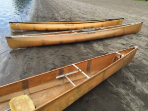 Wenonah Voyager Aramid Solo Canoes and Wenonah CW1 at Vancouver Lake Park in Washington